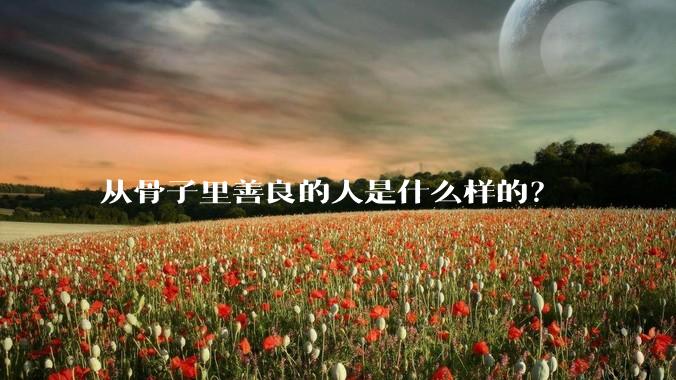 从骨子里善良的人是什么样的？