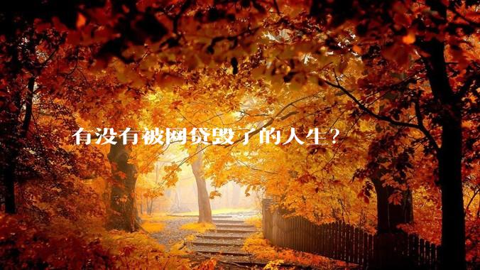 有没有被网贷毁了的人生？